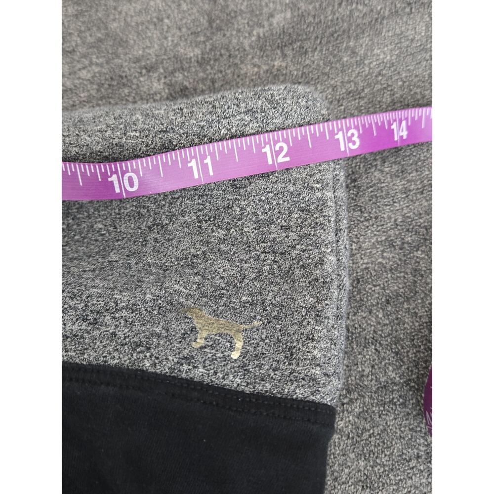 Victoria Secret PINK Leggings Gray Black Gold Sequin Bling Logo Pants Size S - Picture 9 of 11